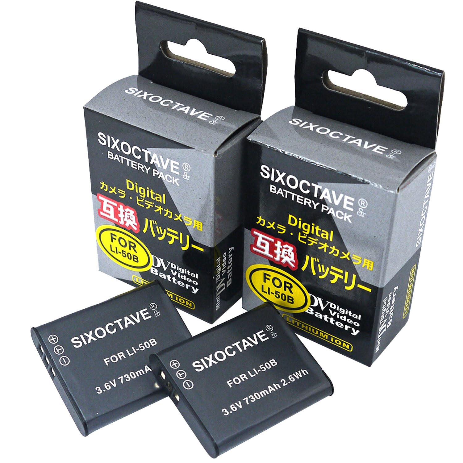 Amazon | SIXOCTAVE 2個セット オリンパス 用 LI-50B LI-50BA